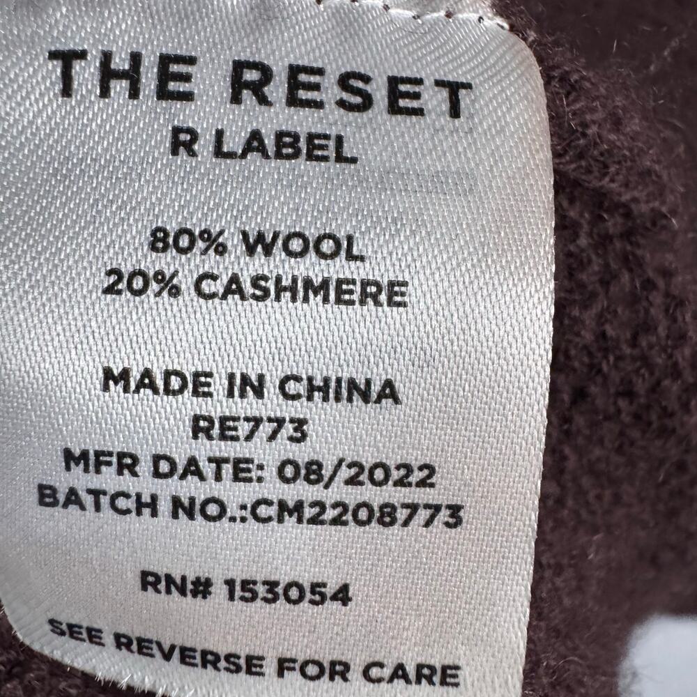 The Reset R Label Sweater Womens Brown Ribbed Wool Cashmere Size Large - Picture 6 of 6